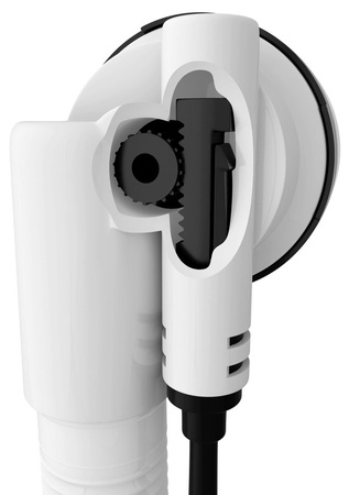 Zestaw odpływowy z korkiem automatycznym, długość 600mm, korek 72mm, czarny mat