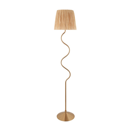 Wriggle 1 Floor Lamp Brushed Aged Brass
