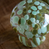 Confetti Glass Mushrooms Set of 2 Forest Green