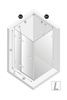 NZ2 Kabina prysznicowa OXIA GUNMETAL BRUSHED 1D L 80x70x200 szkło czyste 8mm Active Shield 2.0