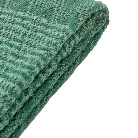 Nalu Knitted Herringbone Throw Green 1300x1700mm