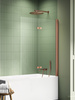 Parawan nawannowy NEW SOLEO COPPER BRUSHED 1D L 100x140 szkło czyste 6mm Active Shield 2.0