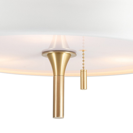 Lampa wisząca ARTDECO 35 cm - biało - złota do salonu