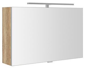 CLOE szafka z lustrem, oświetlenie LED 80x50x18cm, dąb Alabama