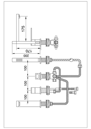 NEXEN Chrom 4-otworowa bateria wannowa