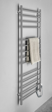 REDONDO elektryczna suszarka na ręczniki, okrągła, 600x1500 mm, 130 W, stal nierdzewna polerowana