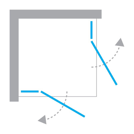 NZ4 Kabina NESTA BLACK 2D prostokątna  90x110x200 czyste 6mm Active Shield 2.0