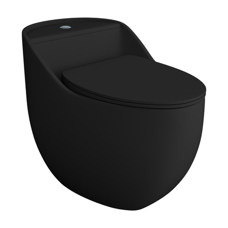 Kompakt WC z Deską SILIA RIM Black