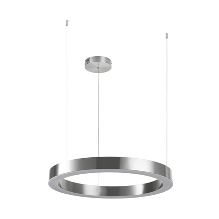 Lampa wisząca CIRCLE 60 cm - LED, ring nikiel szczotkowany