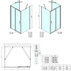 EASY kabina prysznicowa trójścienna 1100x800mm, wariant L/P, brick Brick