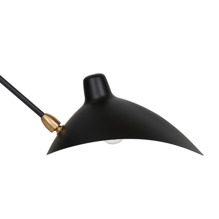 Lampa ścienna CRANE-2W S, 110 cm - loftowy, kinkiet dwuramienny, czarny