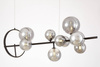 NOWOCZESNA LAMPA WISZĄCA CZARNO-DYMIONA MERIDO W9