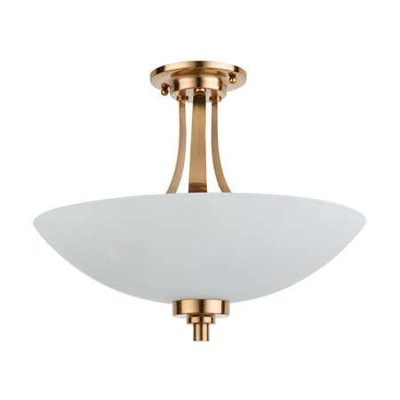 Welles 3 Ceiling Light Brushed Aged Brass