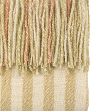 Lille Jacquard Stripe Throw Sage/Rust 1300x1700mm