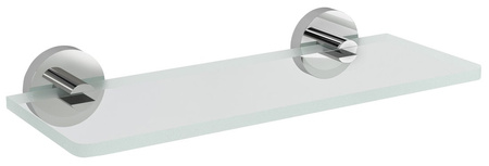X-ROUND półka szklana 200mm, chrom/szkło czyste