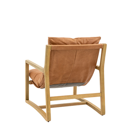 Burela Lounge Chair Vint Brn Leather 685x930x880mm