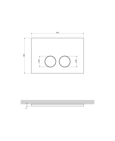 MINIMAL przycisk spłukujący, biały połysk