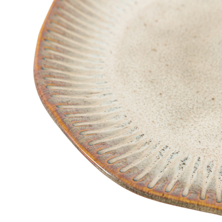 Organic Ridged Side Plate Stone (4pk) D220mm