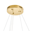 Lampa wisząca CIRCLE 2 40+60 cm - LED dwa ringi złoty połysk