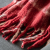 Heritage Check Faux Mohair Throw Red 1300x1700mm