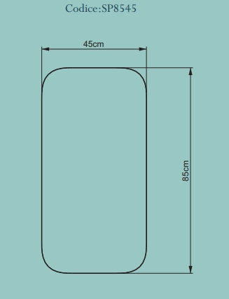 Vitruvit Lustro prostokąt LED 85x45 cm