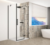 TRINITY BLACK kabina prysznicowa 1100x1000mm, szkło czyste, prawe