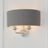 Highclere 2 Wall Light Nickel & Charcoal