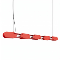 Lampa wisząca CHAIN 158 czerwona LED 4000K