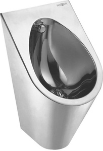 Pisuar, 360x600x395 mm, zasilanie tylne, stal nierdzewna mat