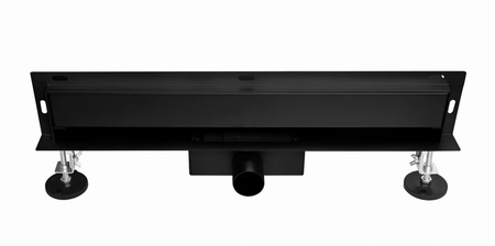 A4H Odpływ Liniowy ścienny Czarny 80 cm 2w1 – Niski montaż 54 mm