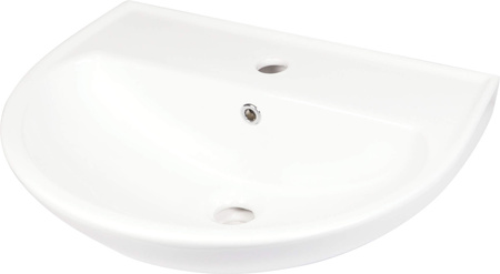 Umywalka ceramiczna ścienna z miejscem na baterię