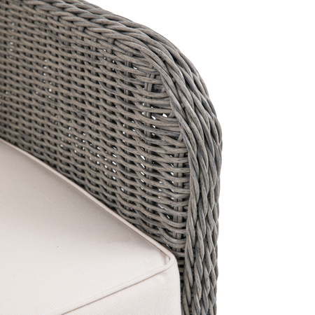 Zestaw ogrodowy ASCOT narożny – sofa + stół regulowany + ławka + puf, 9 osób