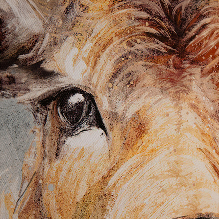 Looking On Framed Canvas 850x40x850mm
