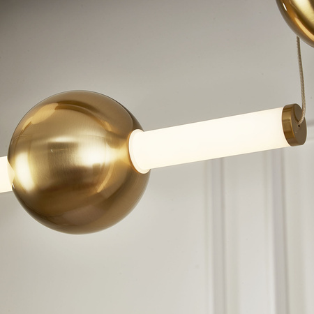 Lampa wisząca O-LINE L-4 - LED, 110 cm, mosiądz