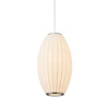 Lampa wisząca SILK BARREL biała 50 cm - nowoczesna i minimalistyczna