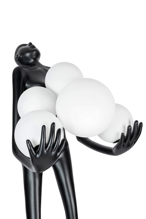 MOOSEE lampa podłogowa HUMAN PREMIUM 180  - włókno szklane, szkło