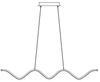 Lampa wisząca ZIGZAG 90 cm - LED, czarna, falista listwa