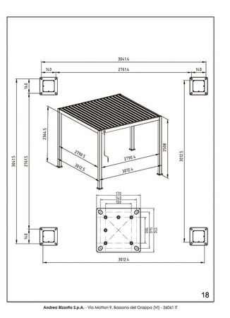 Pergola ogrodowa BIZZOTTO OCEAN 3X3 – biały
