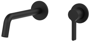 ICONIC bateria umywalkowa podtynkowa, dwuelementowa, czarny mat