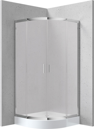 Kabina prysznicowa z brodzikiem półokrągła 90 cm