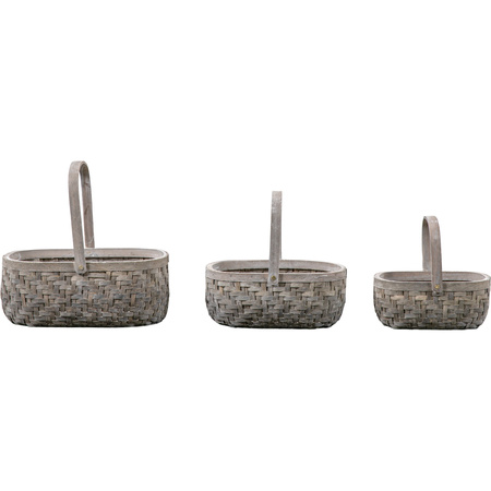 Witney Hamper Grey (Set of 3) 390x300x150mm