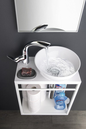 ASTER umywalka ceramiczna nablatowa średnica 28cm, biały