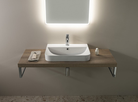 SOTT AQUA umywalka wpuszczana w blat, 57x44cm, biała