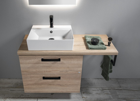 VEGA zestaw łazienkowy, szerokość 125 cm, dąb platin