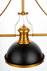 POTRÓJNA LAMPA WISZĄCA INDUSTRIALNA CZARNO-MOSIĘŻNA ETTORE