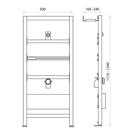 Stelaż podtynkowy do pisuaru LAV 600