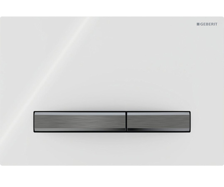 GEBERIT SIGMA50 Dual flush przycisk spłukujący, biały/czarny chrom