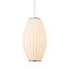 Lampa wisząca SILK BARREL biała 50 cm - nowoczesna i minimalistyczna