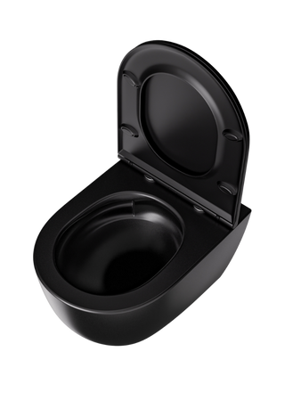Miska WC VORTEX z deską czarny mat CANEO TR2196DF-U18