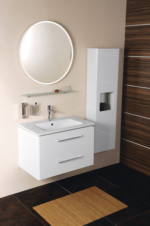 ELLA szafka wysoka 40x140x20cm, 1 drzwiczki, lewa/prawa, biała